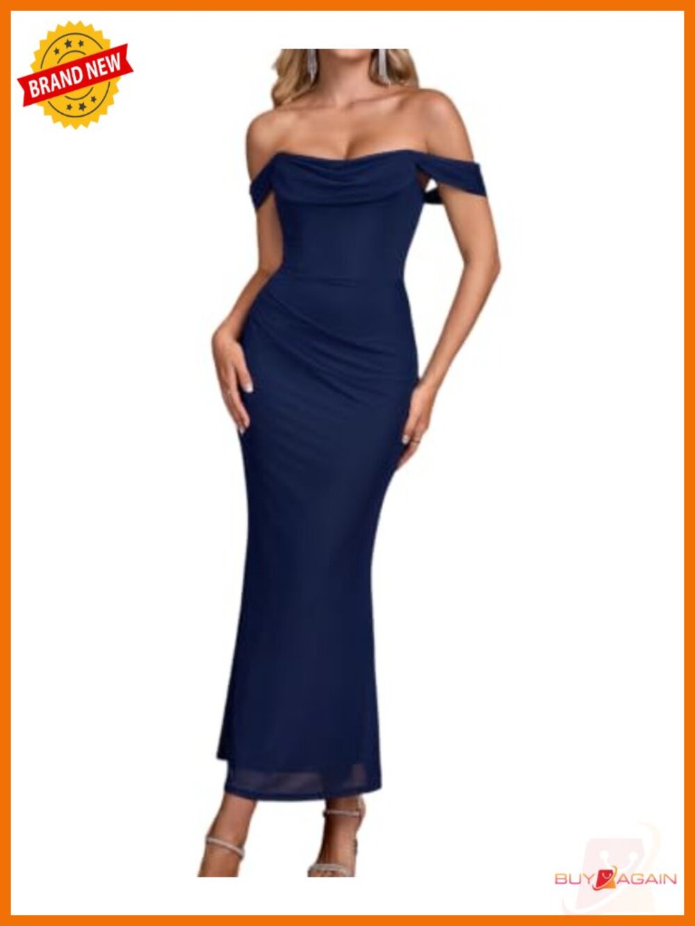 Off the Shoulder Corset Formal Maxi Dress Bodycon Mesh Sleeveless Wedding Guest